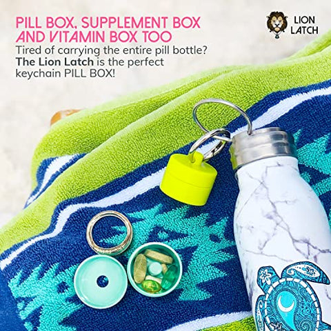 Lion Latch Jewelry Box Case - Traveling Jewelry Holder, Pill Box Keychain (3-Pack)