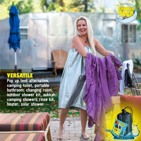 Shower Toga - Wearable Shower Garment, Privacy RV & Camping Shower