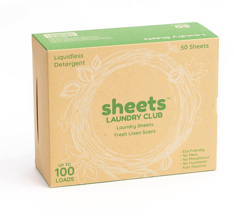 Sheets Laundry Club - Fresh Linen Scent - 50 Laundry Sheets