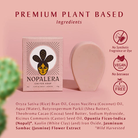 Nopalera Bar Soap, Jasmine Essential Oils - 4 oz