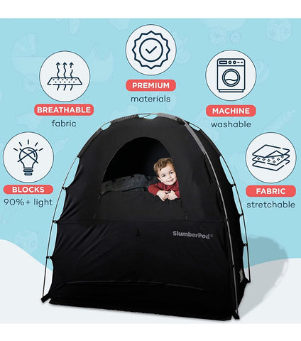 SlumberPod The Original Blackout Sleep Tent for Babies, Black