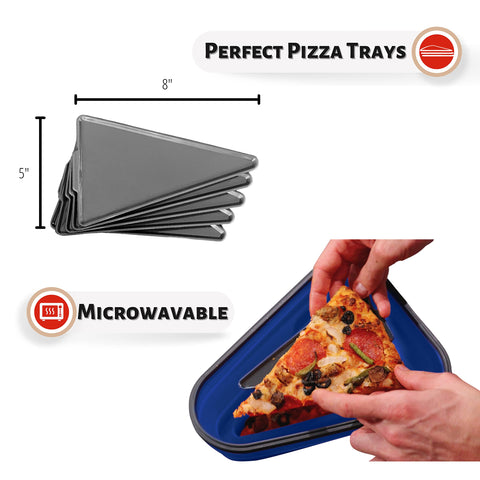 The Perfect Pizza Pack™ - Reusable Pizza Storage Container with 5 Trays - BPA-Free Adjustable Container