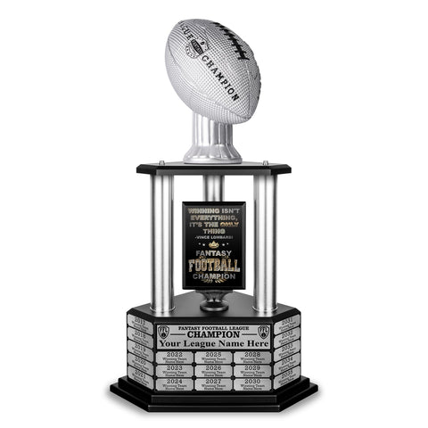 TrophySmack Perpetual Fantasy Football Trophy (Silver)