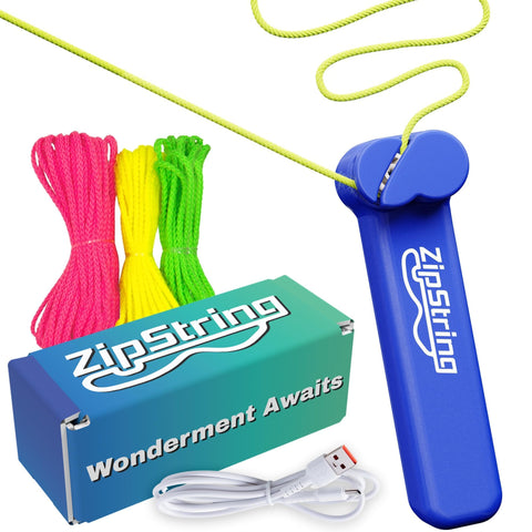 ZipString - String Rope Launcher Fidget Toy (Bodacious Blue)