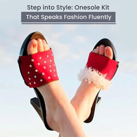 Onesole Chic Heel Holiday Kit, Women's Wedge Sandals, Santa Furry & Red Tops