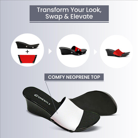 Onesole Shark Tank Special Shoe Set - Solid Black, Red, & White