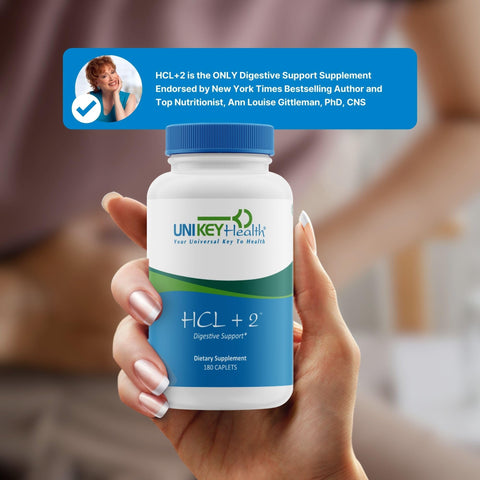 Uni Key Health HCL + 2 Digestive Enzyme Support, 90 Servings