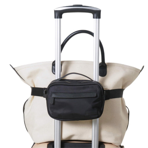 Cincha Travel Belt Bag 2-in-1 Crossbody Bag & Luggage Belt, Jet