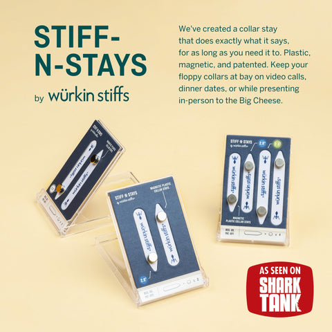 Magnetic Collar Stays by Würkin Stiffs - 2 Pair - 2" and 2.5"