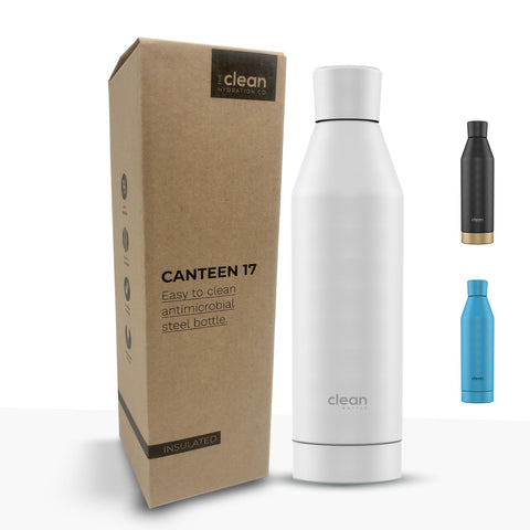 Clean Hydration Co Canteen 17 - Vacuum Insulated Steel Bottle - White