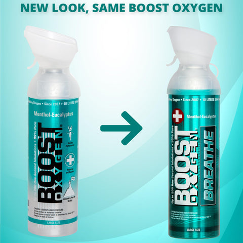 Boost Oxygen 10 Liter Inhaler Canister, Menthol Eucalyptus, 3 Pack