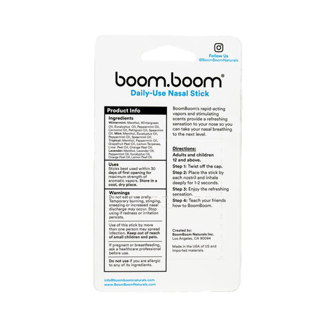 BoomBoom Nasal Stick (4 Pack)