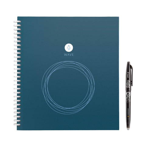 Rocketbook Wave Smart Eco-Friendly Notebook - Dotted Grid - Standard Size - BLUE (WAV-S)
