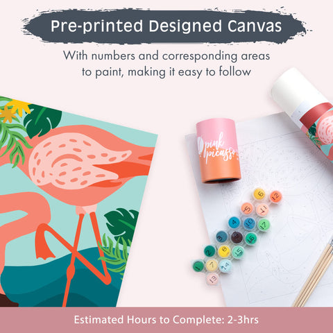 Pink Picasso Kits Mid Century Modern Paint by Number - Kids Craft Kit