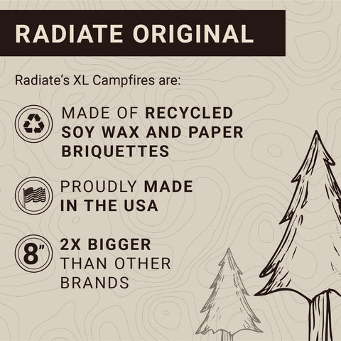 Radiate XL 8" Portable Campfire - Reusable Fire Pit (Blue)