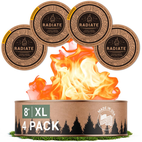 Radiate 4 Pack XL 8" Portable Campfire