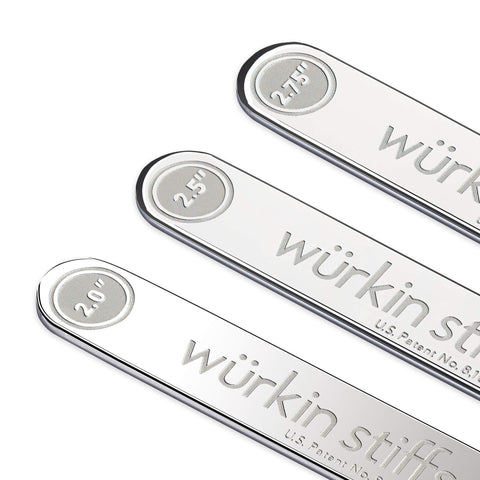 Würkin Stiffs Power Stays Magnetic Collar Stays 3 Pair | Slim Tie Bar Clip Set