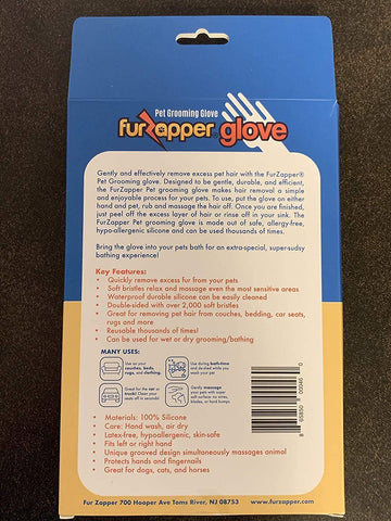 FURZAPPER Pet Grooming Glove, Deshedder & Hair Remover