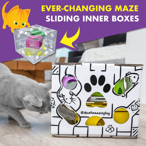 Cat Amazing Sliders Puzzle Toy for Indoor Cats