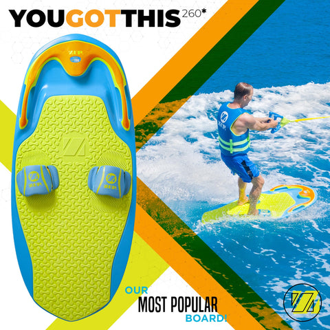 ZUP You Got This 2.0 Board - All-in-One Water Sports Board (Blue)