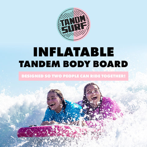 TANDM SURF Inflatable Tandem Bodyboard - 2 Person
