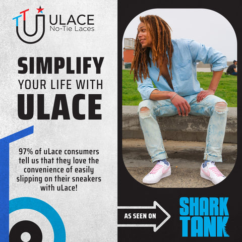 uLace Slims No-Tie Shoelaces - Black