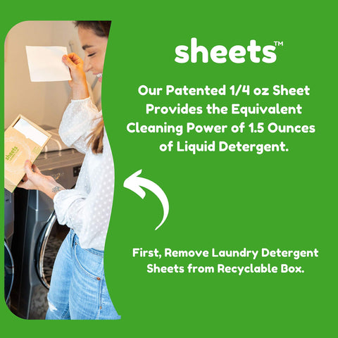 Sheets Laundry Club - Fresh Linen Scent - 50 Laundry Sheets