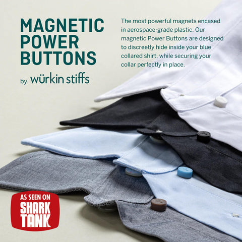 Silver Magnetic Power Buttons by Würkin Stiffs - Pack of 8