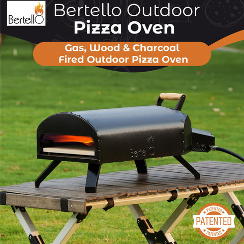 Bertello - Portable Outdoor Pizza Oven (12 inch Brick Oven Bundle)