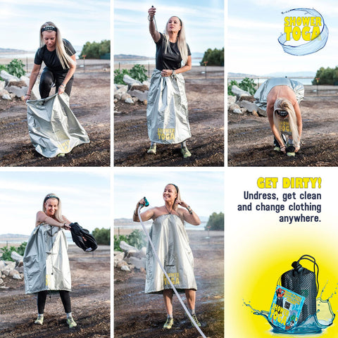 Shower Toga - Wearable Shower Garment, Privacy RV & Camping Shower