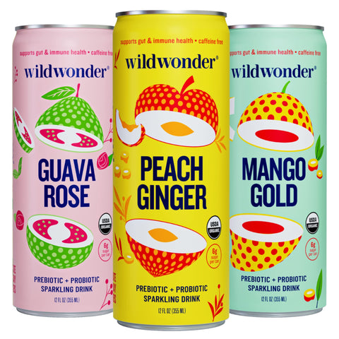 wildwonder Sparkling Probiotic Juice Drink Classic Variety Pack (6pk)