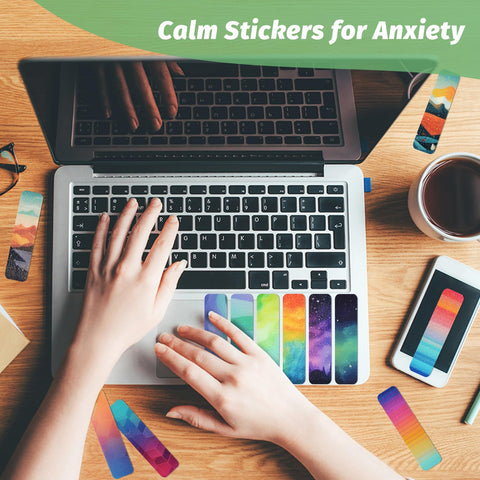 TOEMUR 72pc Calm Strips Anxiety Stickers
