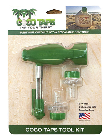 CocoTaps Coconut Tapper Easy Opening Tool + Sealing Taps