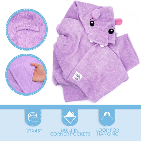 SoapSox Premium Hooded Towel for Kids, 100% Cotton
