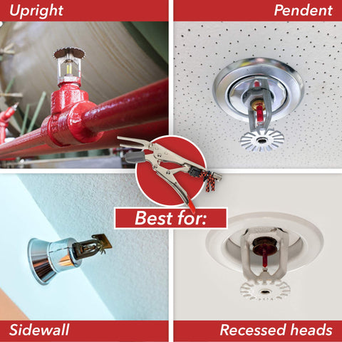 QUICKSTOP QCOM Commercial Fire Sprinkler Heads Shutoff Tool - Upright, Pendant, Sidewall Sprinklers