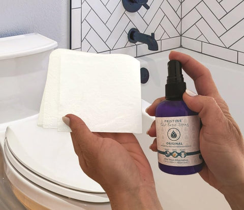 PRISTINE Toilet Paper Spray - Planet Friendly Alternative to Wet Wipes