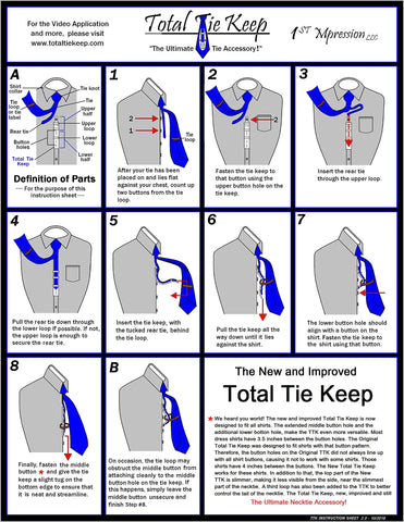 Total Tie Keep Necktie Accessory - Black 2.0